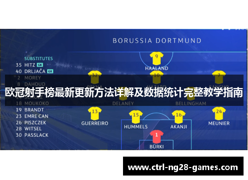 欧冠射手榜最新更新方法详解及数据统计完整教学指南